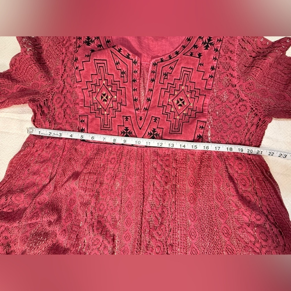 Indigo Thread Co. Flowy Lace Crochet Pheasant Top - Picture 10 of 11